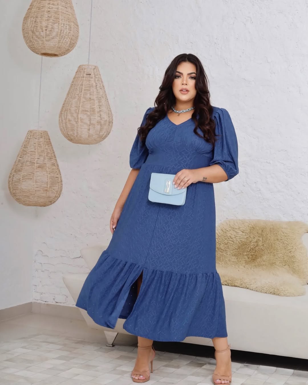 Vestido Midi Malha de Lese 3908 Vestido Midi Malha de Lese 3908