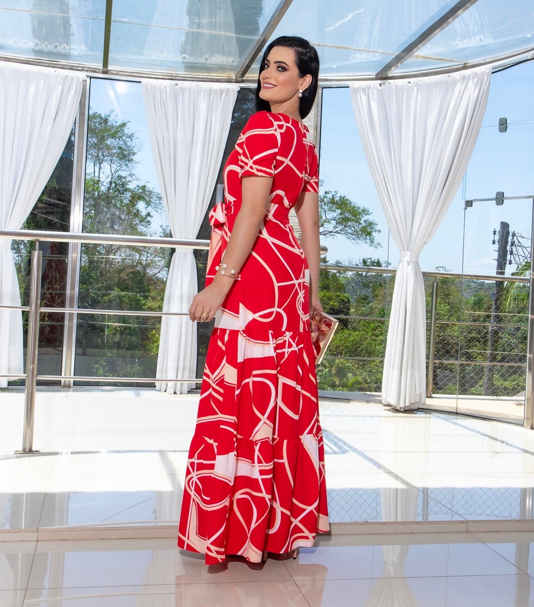 Vestido Longo Decote Coração 2372 Vestido Longo Decote Coração 2372