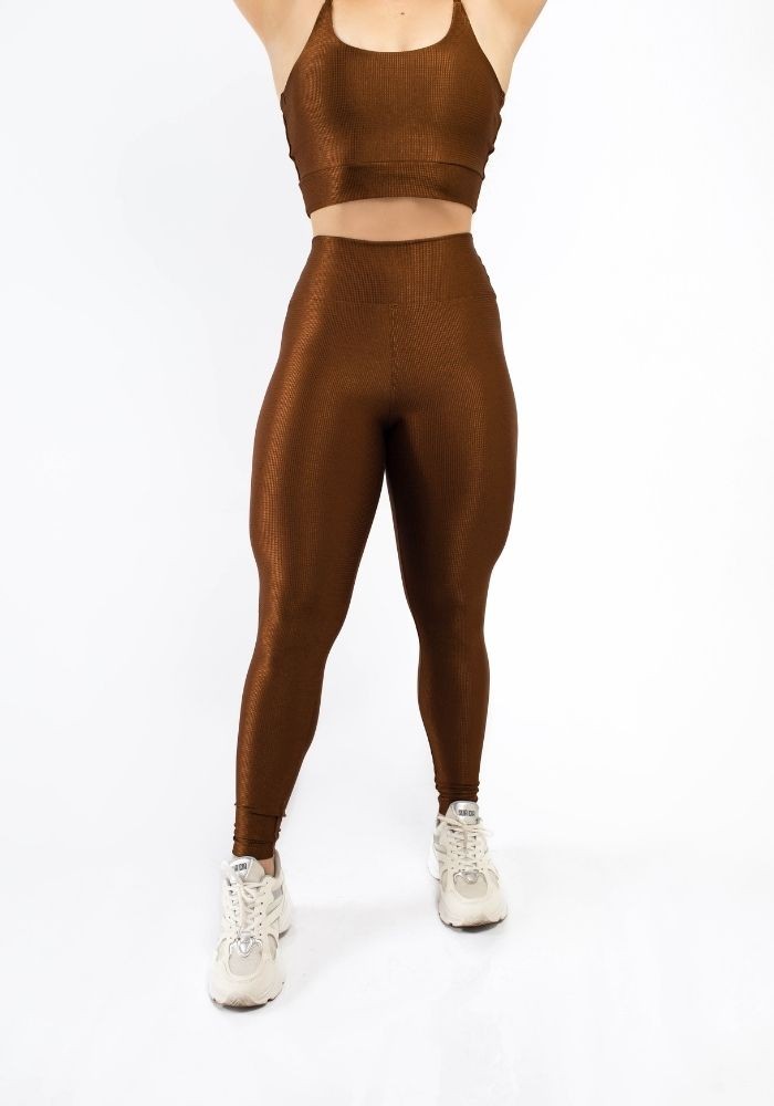 Legging Fitness cor Coffee Marrom