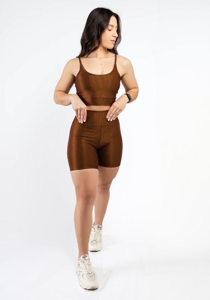 Shorts cor Marrom Coffee