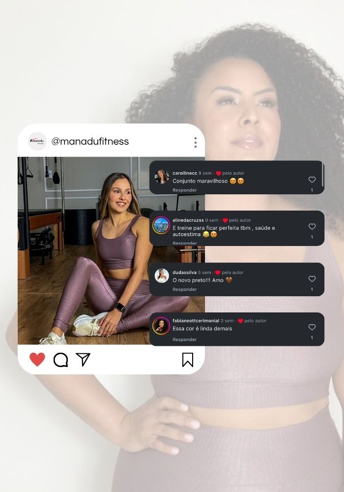 Legging Fitness Canelado cor Cacau