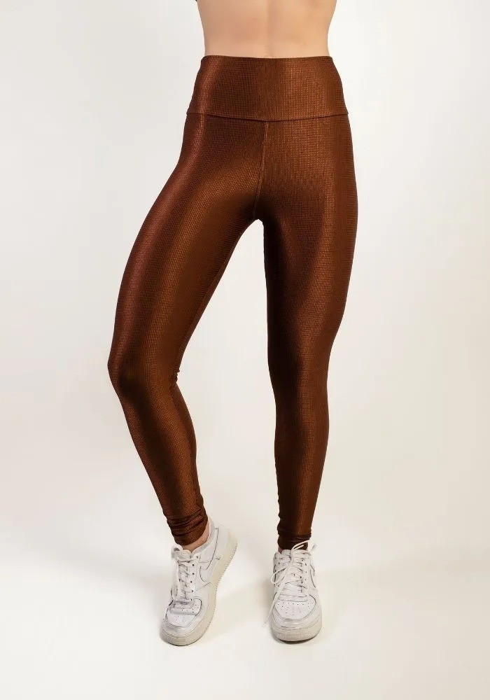 Conjunto Legging Marrom Coffe+ Top Franzido com Costas Abertas Conjunto Legging Marrom Coffe+ Top Franzido com Costas Abertas