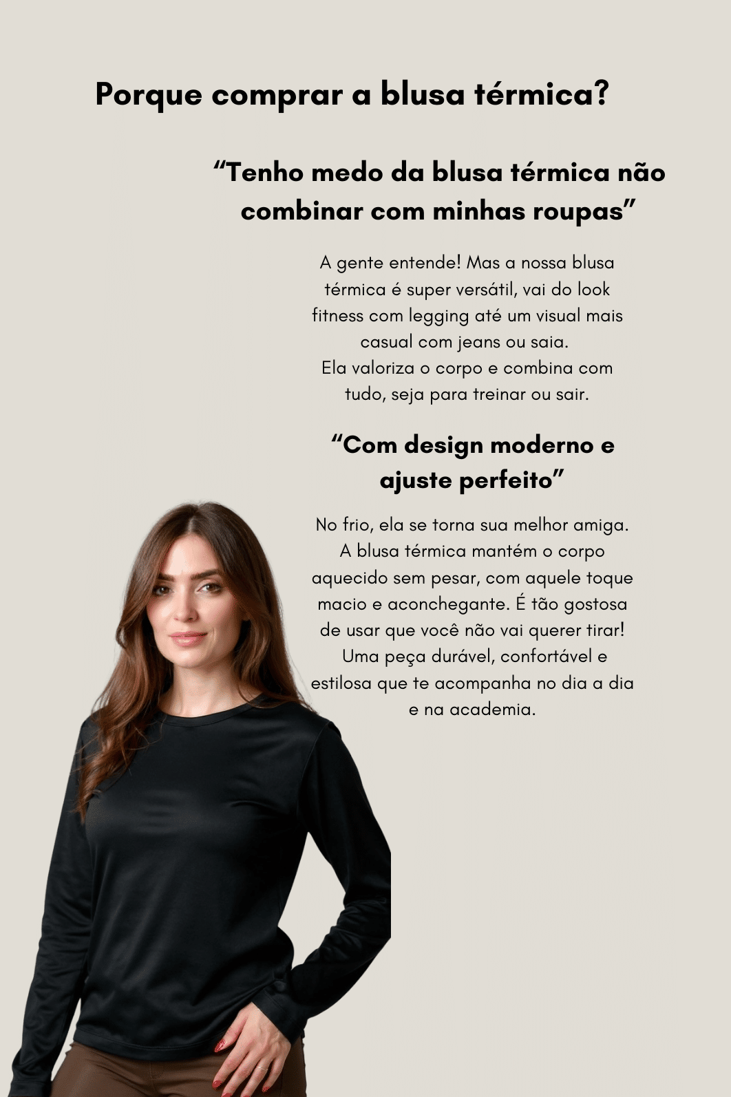 Blusa Térmica Manga Longa cor Preto