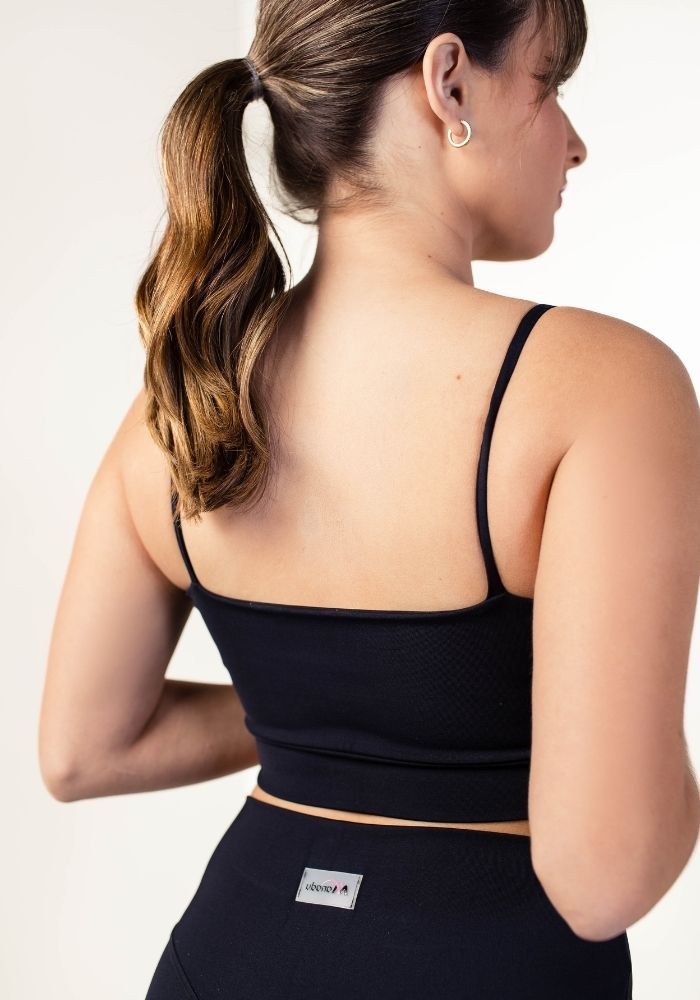 Top Alcinha cor Preto Liso