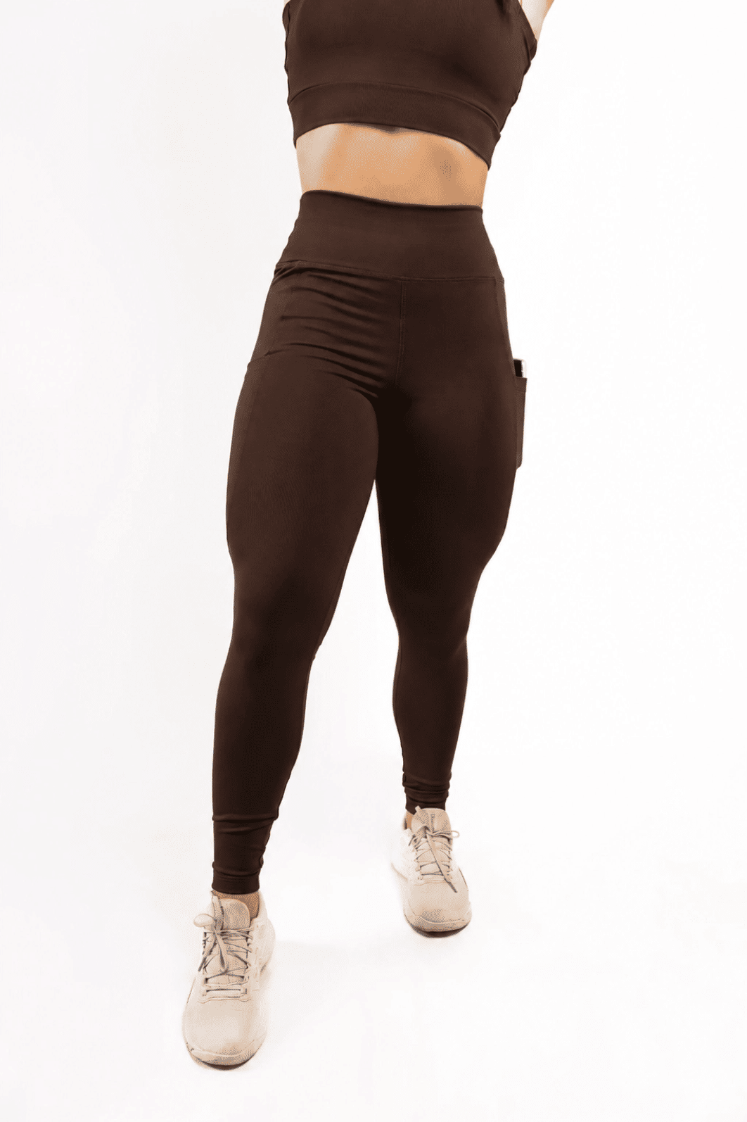 Legging com bolso nas laterais Marrom Horse Legging com bolso nas laterais Marrom Horse