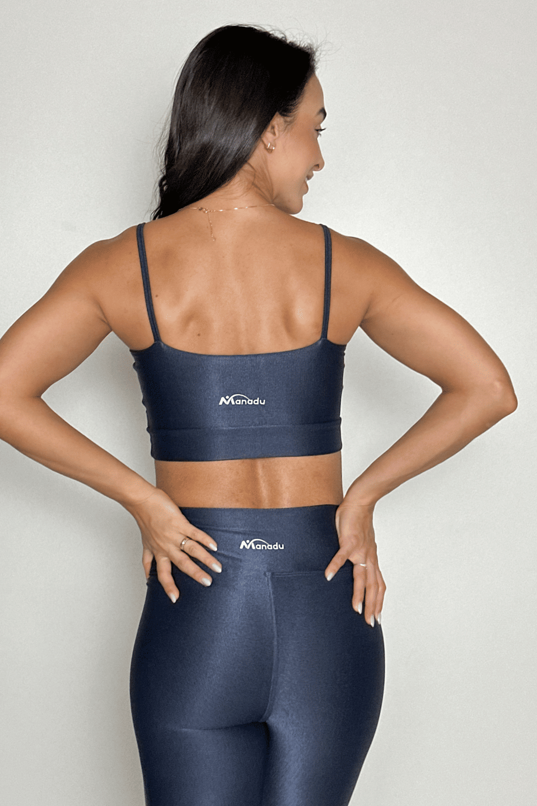 Conjunto Legging Canelado Cinza Grafiti + Top Alcinha Conjunto Legging Canelado Cinza Grafiti + Top Alcinha