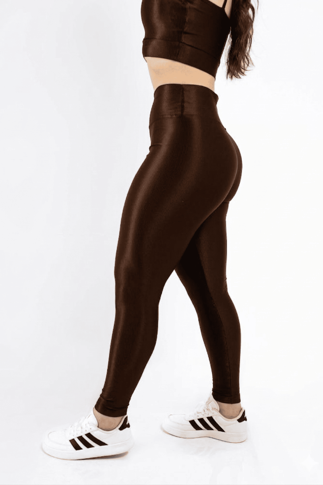 Legging Canelada cor Marrom intenso