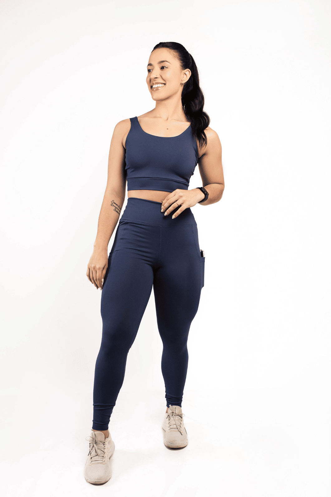 Legging com bolso nas laterais Azul Marinho Legging com bolso nas laterais Azul Marinho