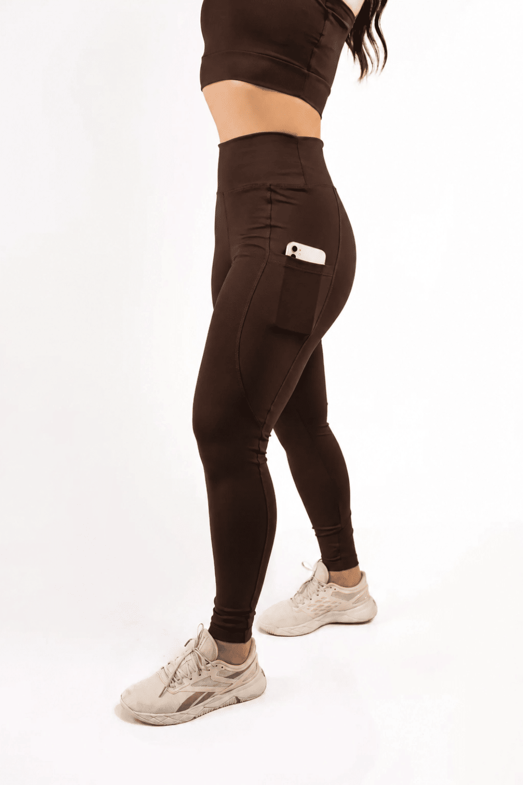 Legging com bolso nas laterais Marrom Horse Legging com bolso nas laterais Marrom Horse