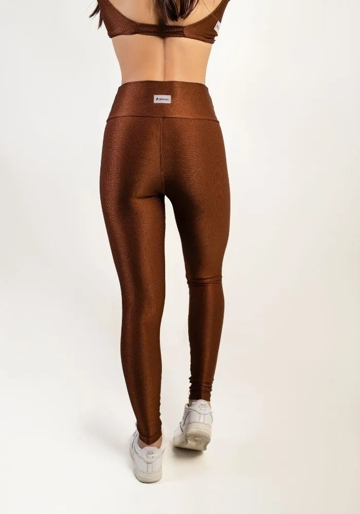 Conjunto Legging Marrom Coffe+ Top Franzido com Costas Abertas Conjunto Legging Marrom Coffe+ Top Franzido com Costas Abertas