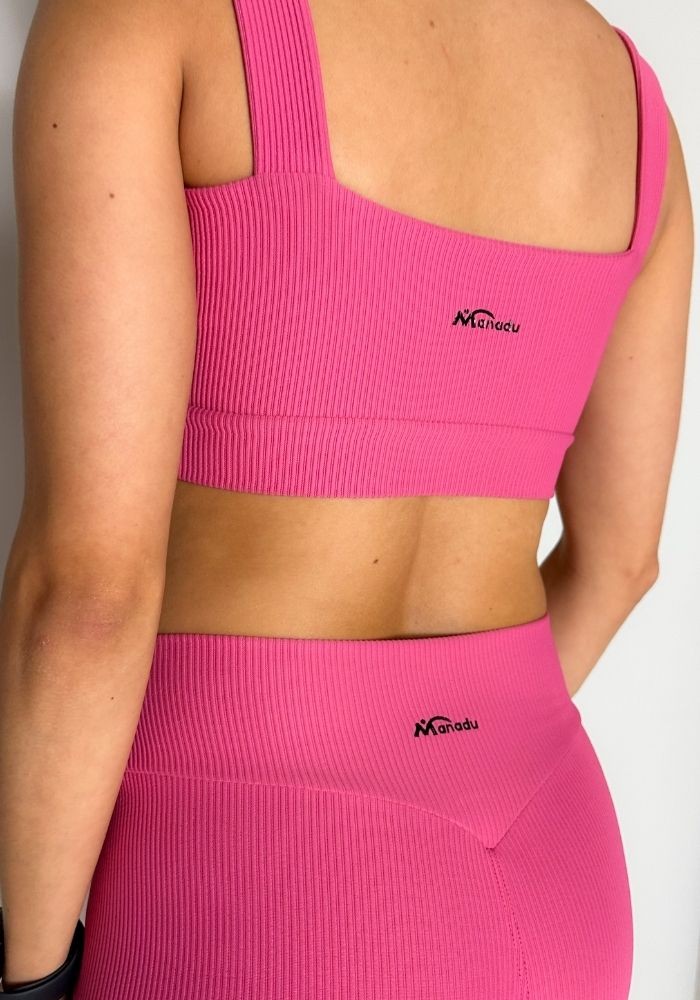 Top Eleve cor Rosa Carmim Canelado