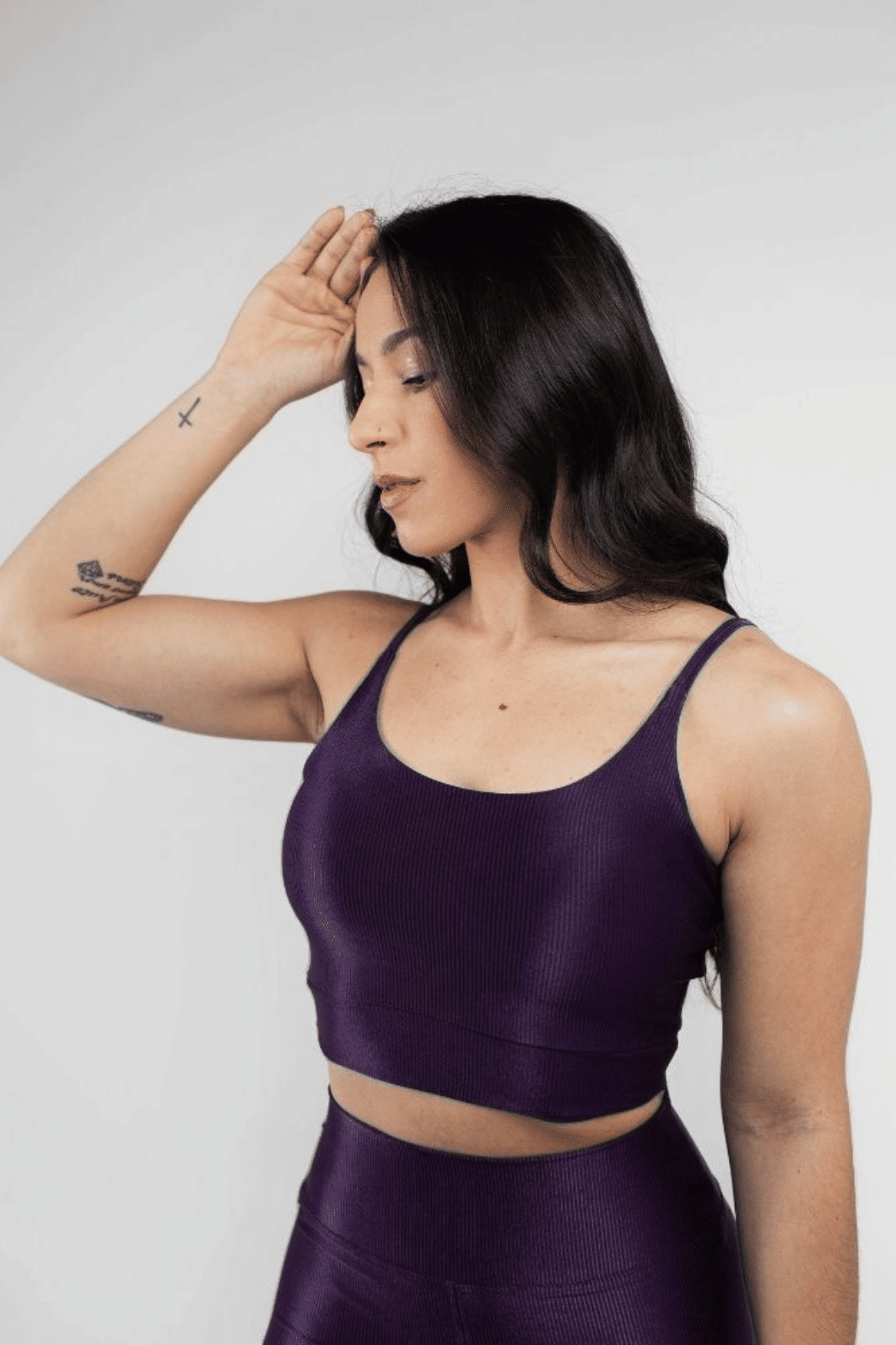 Conjunto Shorts com Bolso Vinho + Top Alcinha