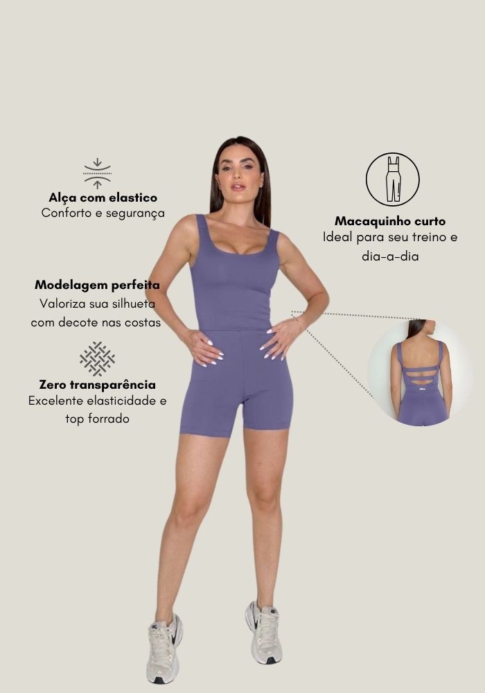 Macaquinho curto Essence cor Azul