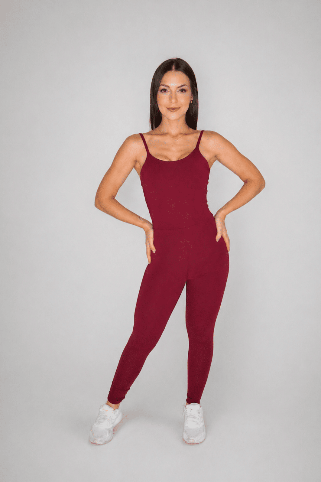 Macacao comprido Daily cor Vermelho Merlot Macacao comprido Daily cor Vermelho Merlot