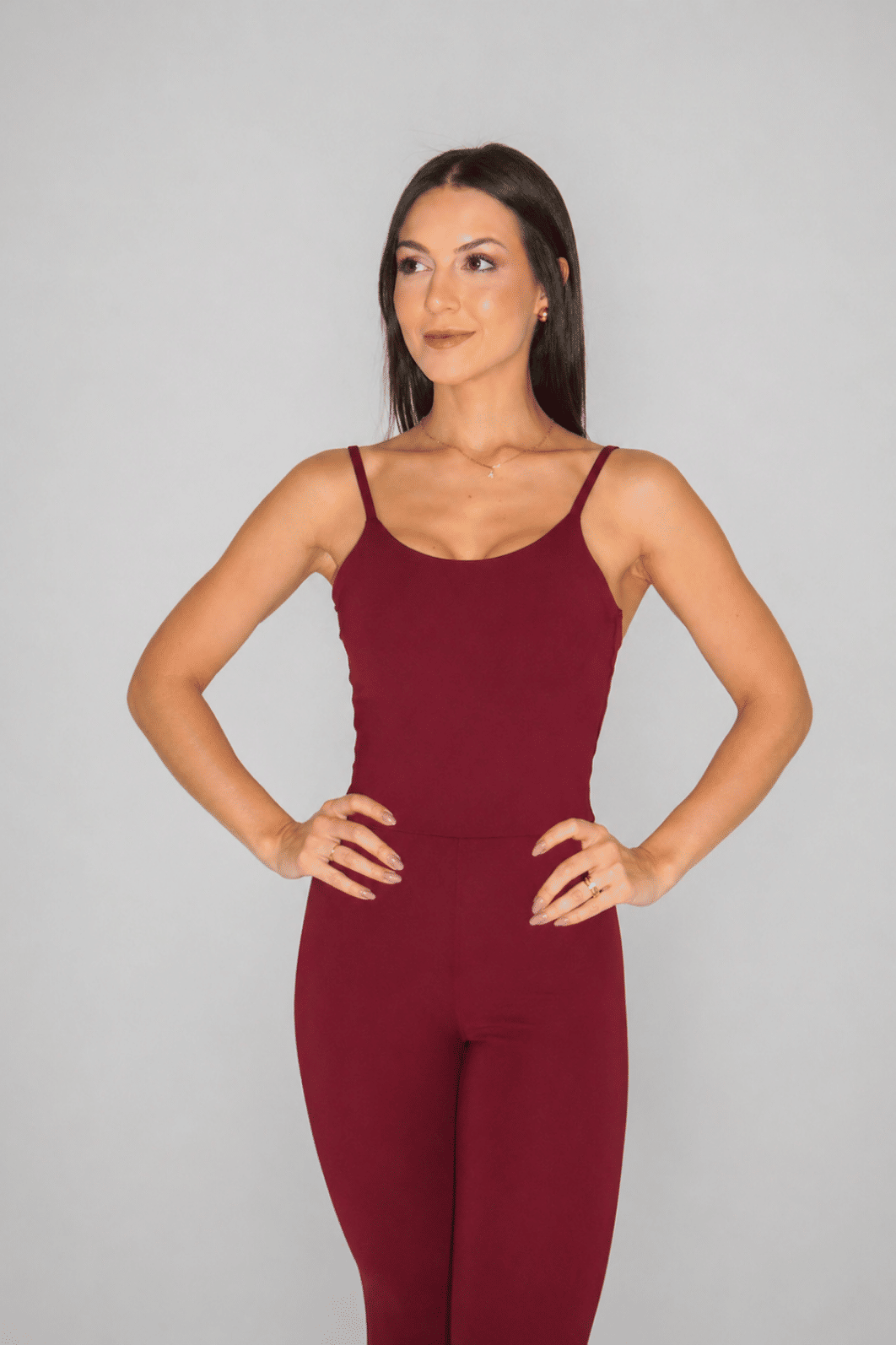 Macacao comprido Daily cor Vermelho Merlot Macacao comprido Daily cor Vermelho Merlot