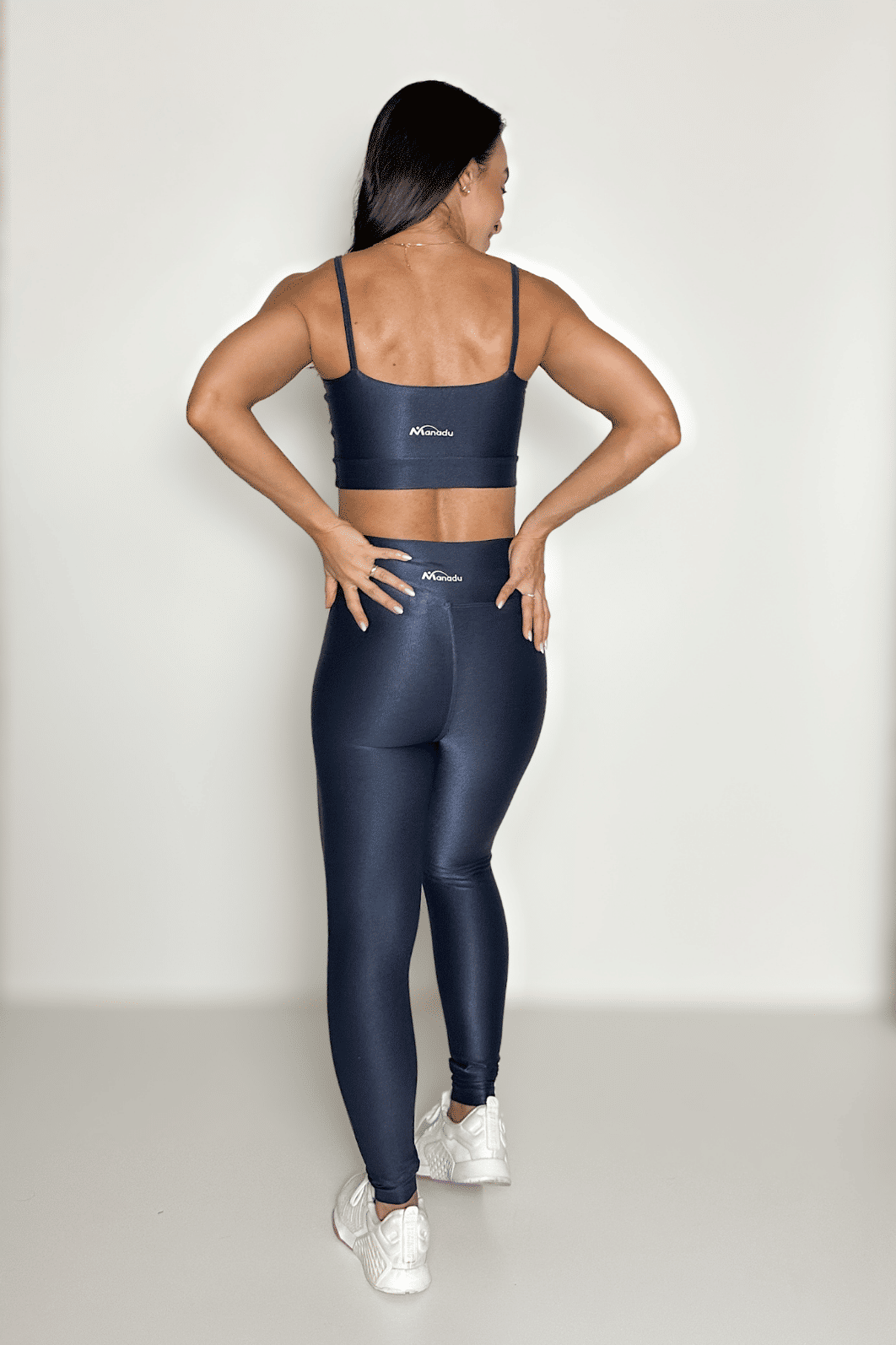 Conjunto Legging Canelado Cinza Grafiti + Top Alcinha Conjunto Legging Canelado Cinza Grafiti + Top Alcinha