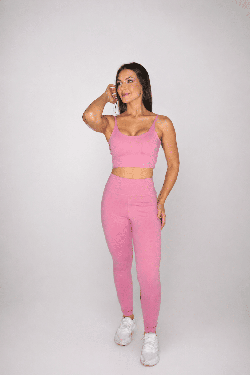 Conjunto Legging Shape modelo levanta bumbum cor Rosa Gloss + top alcinha Conjunto Legging Shape modelo levanta bumbum cor Rosa Gloss + top alcinha