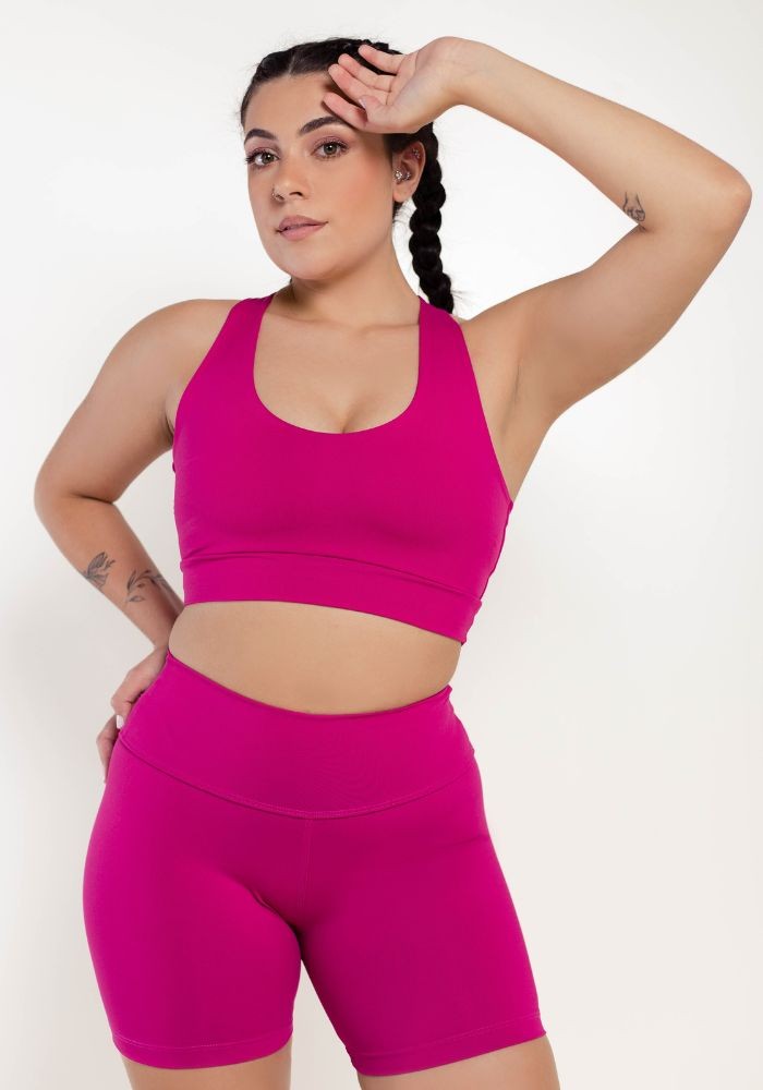 Shorts cor Rosa Orquidea