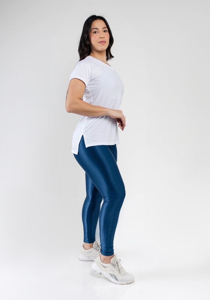 Blusa Dry Fit Longline cor Branco Blusa Dry Fit Longline cor Branco