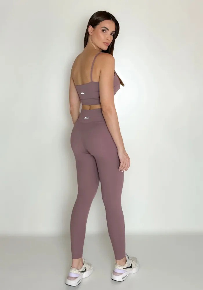 Conjunto Legging Cacau Liso + Top Alcinha