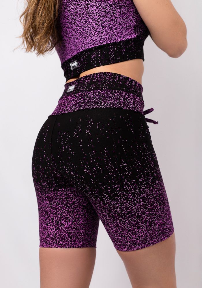 Bermuda Fitness com Cordinha cor Roxo Gipsy