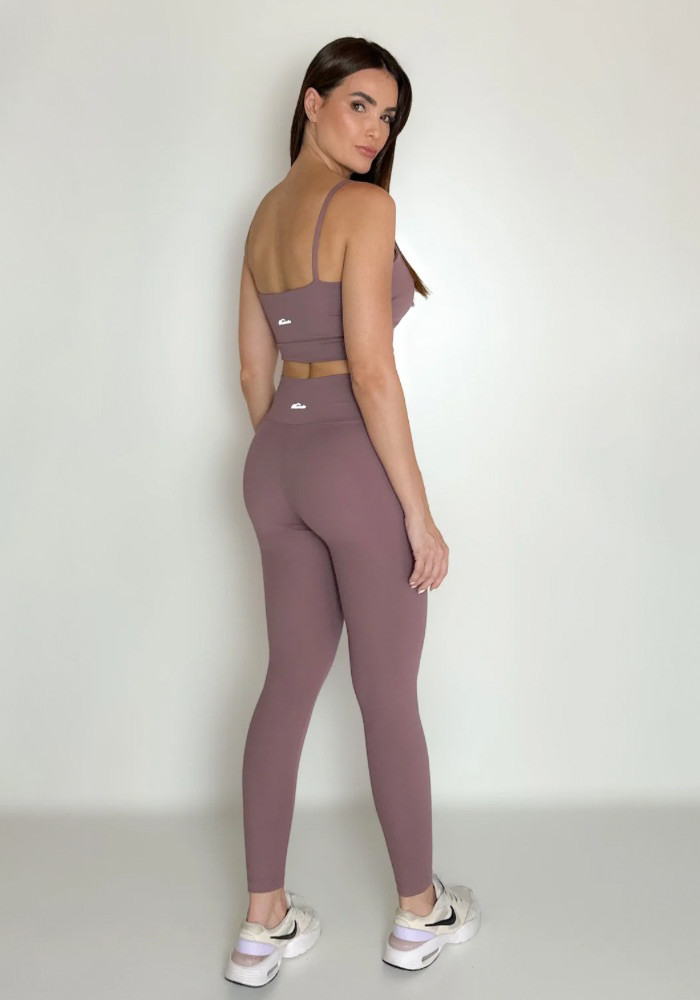 Legging Fitness cor Cacau Liso Legging Fitness cor Cacau Liso