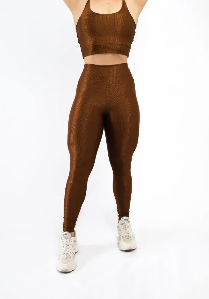 Conjunto Legging Marrom Coffe + Top Alcinha Conjunto Legging Marrom Coffe + Top Alcinha