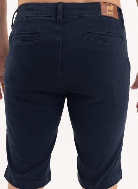 Bermuda Chino bolso Faca Sarja - Azul Marinho Bermuda Chino bolso Faca Sarja - Azul Marinho