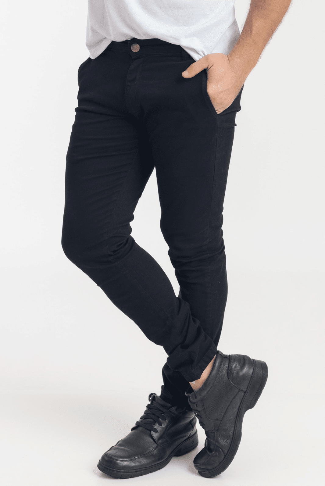 Calça Sarja Bolso Faca Masculino - Preto Calça Sarja Bolso Faca Masculino - Preto