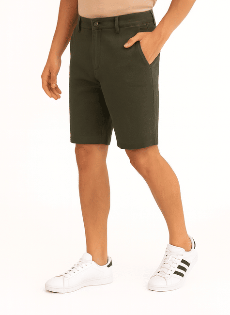 Bermuda Chino bolso Faca Sarja - Verde Militar Bermuda Chino bolso Faca Sarja - Verde Militar