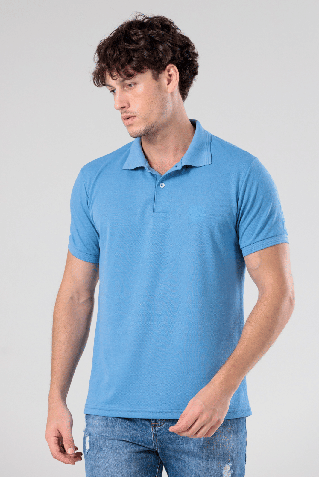 Camisa Polo Pug Wear - Azul claro Camisa Polo Pug Wear - Azul claro