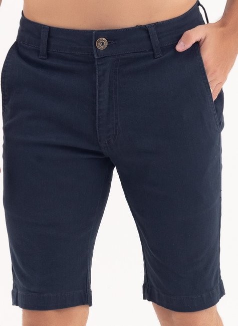 Bermuda Chino bolso Faca Sarja - Azul Marinho Bermuda Chino bolso Faca Sarja - Azul Marinho