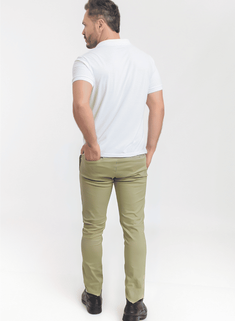 Calça Sarja Bolso Faca Masculino - CAQUI Calça Sarja Bolso Faca Masculino - CAQUI