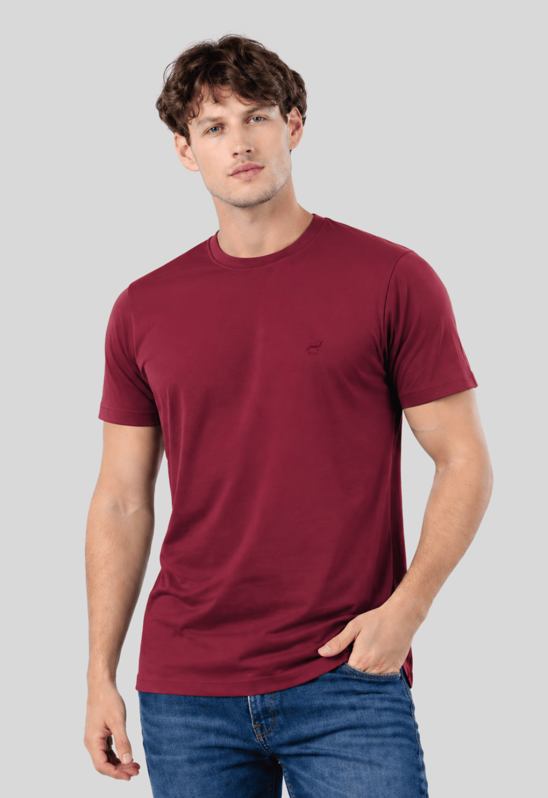Camiseta Básica Pug Wear - Bordo Camiseta Básica Pug Wear - Bordo