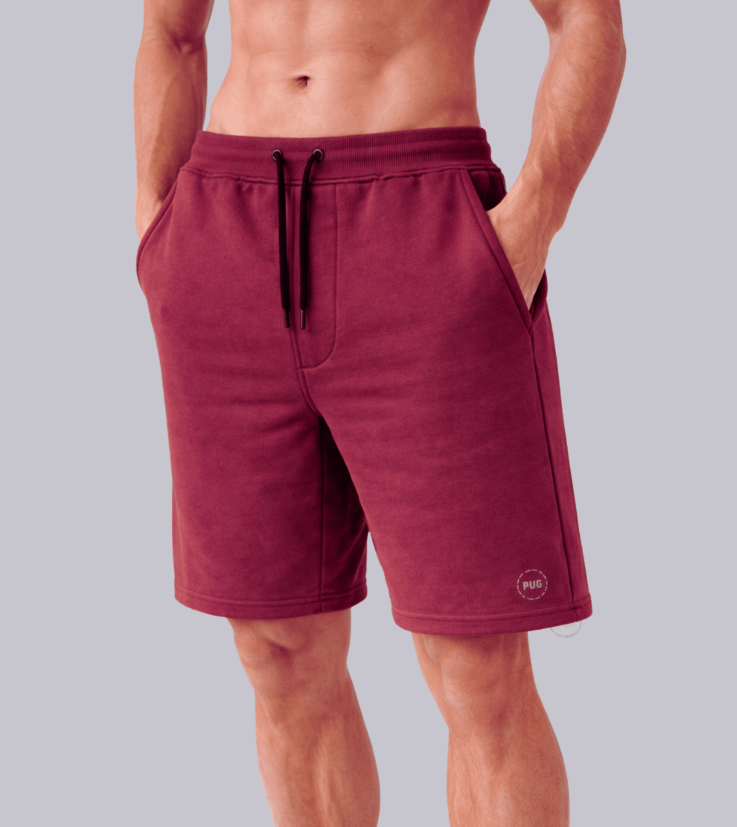 Bermuda Moletom Confort Pug Wear - Bordô Bermuda Moletom Confort Pug Wear - Bordô