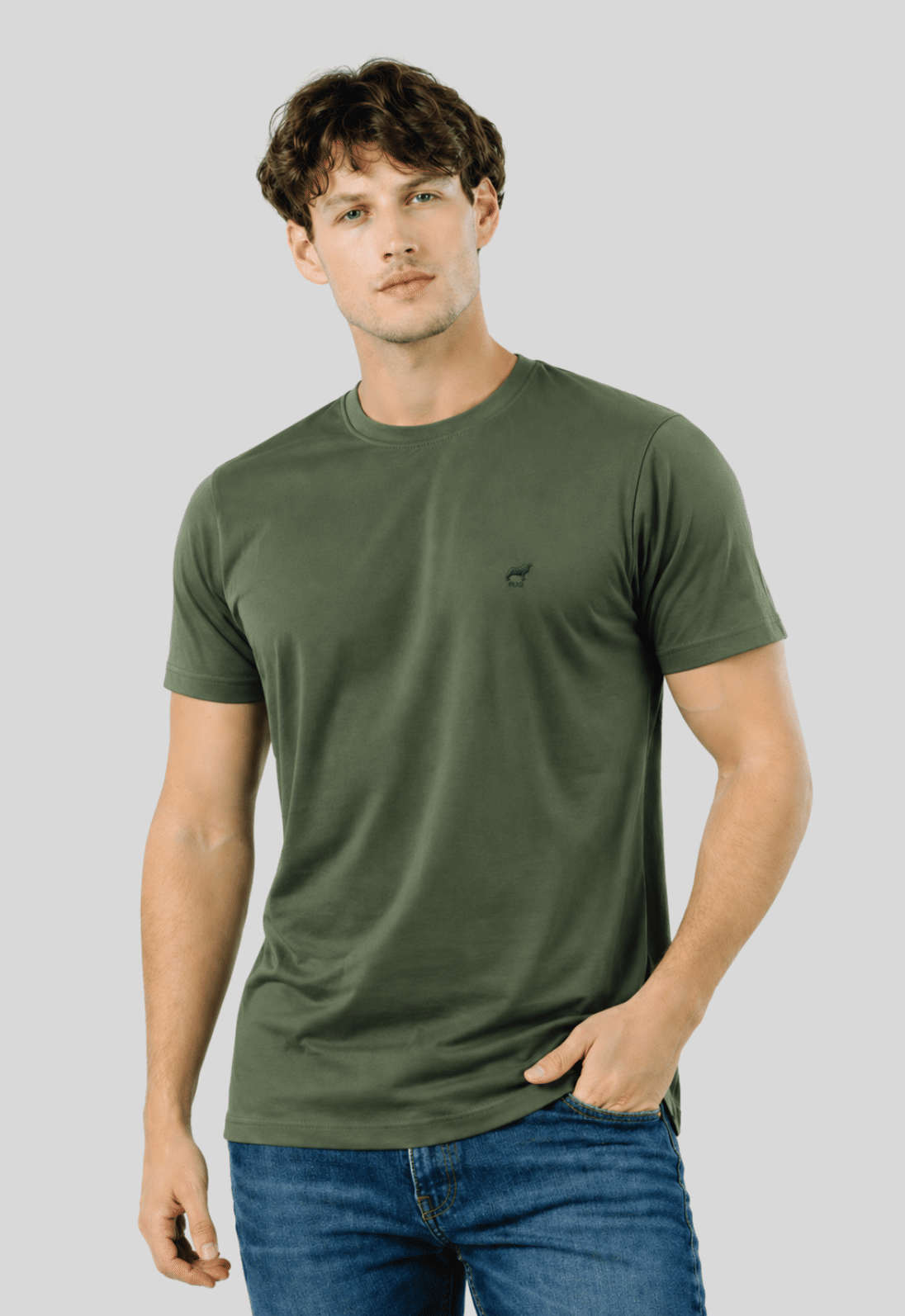 Camiseta Básica Pug Wear - Verde Militar Camiseta Básica Pug Wear - Verde Militar