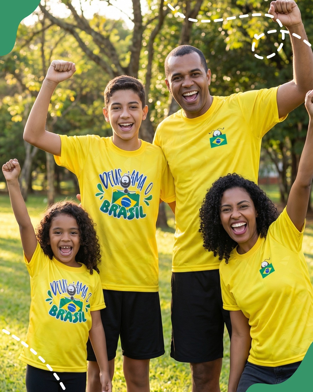KIT FAMÍLIA TORCIDA - 3 CAMISETAS