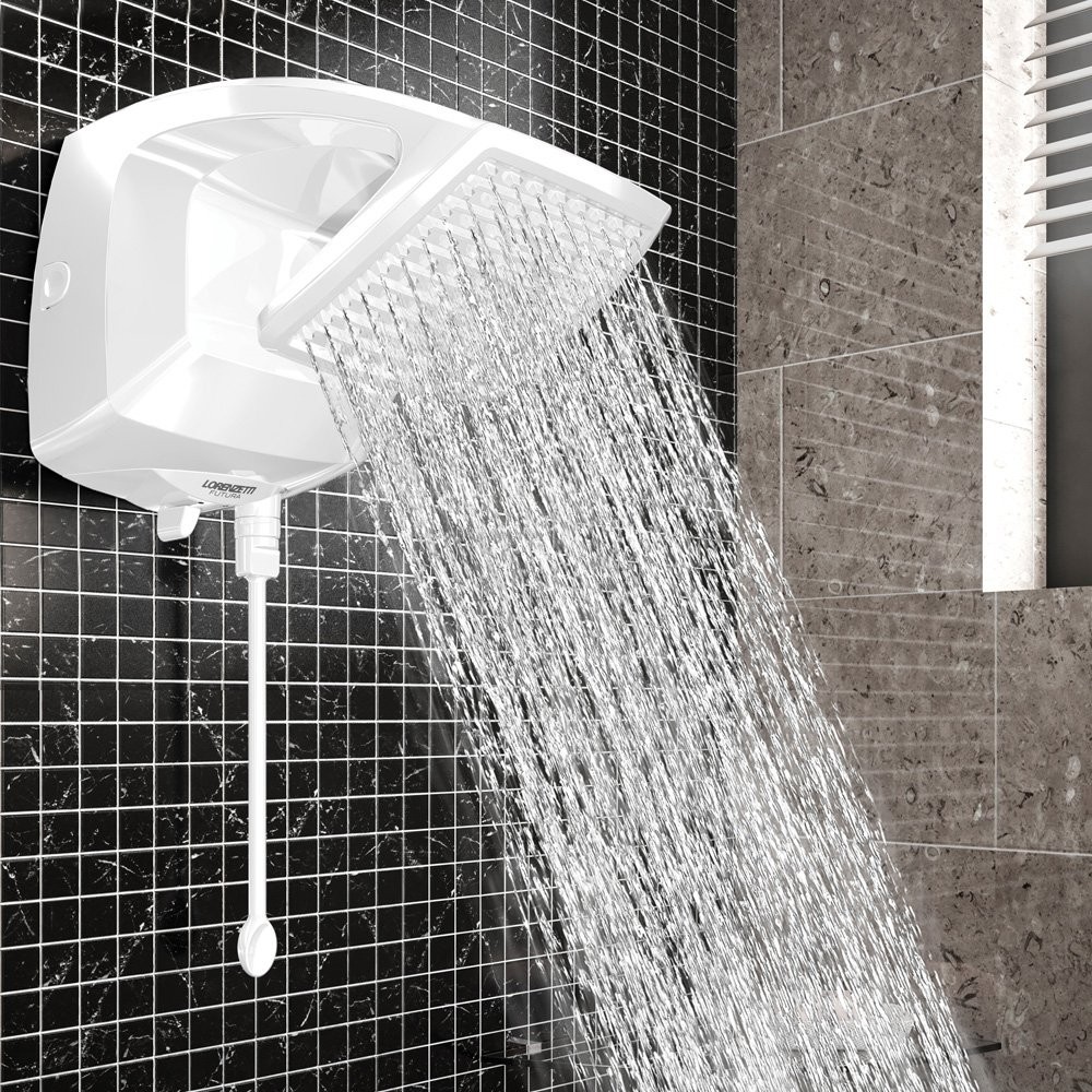 Chuveiro Ducha Futura Eletrônico Branco Lorenzetti 7500W 220V Chuveiro Ducha Futura Eletrônico Branco Lorenzetti 7500W 220V