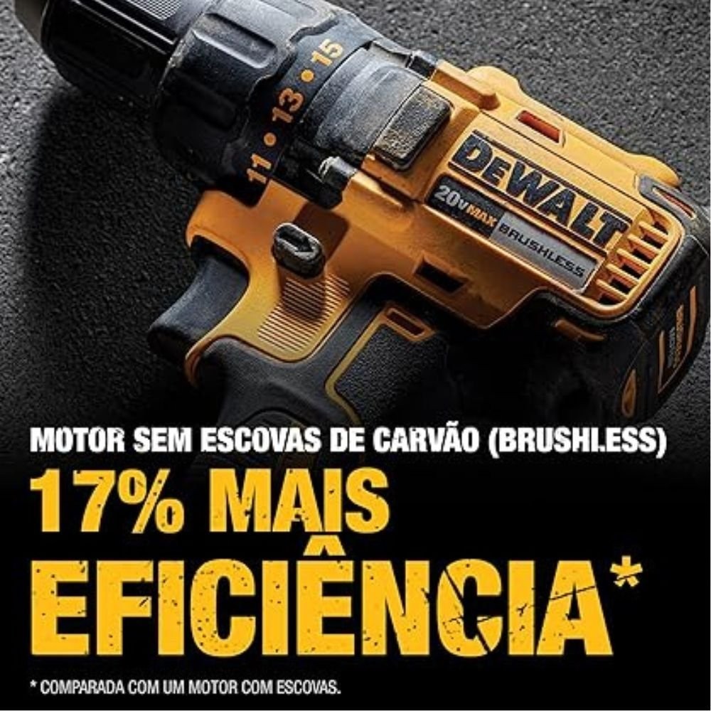Parafusadeira/Furadeira de Impacto 1/2  Brushless Motor a Bateria 20V DeWalt