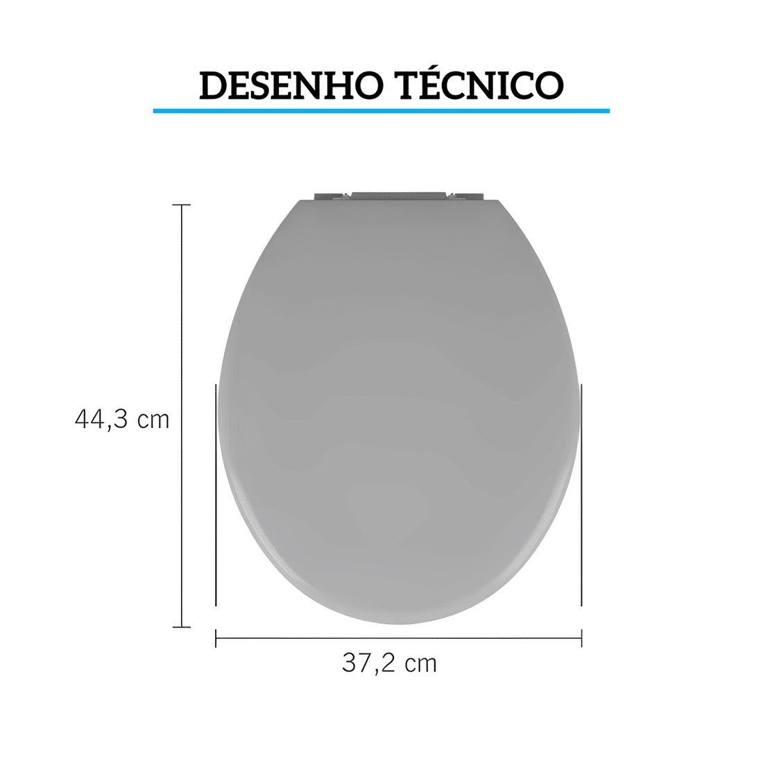 Assento Sanitário Almofadado Para Vaso Convencional Cinza TPK/AS*CZ2 Astra Assento Sanitário Almofadado Para Vaso Convencional Cinza TPK/AS*CZ2 Astra