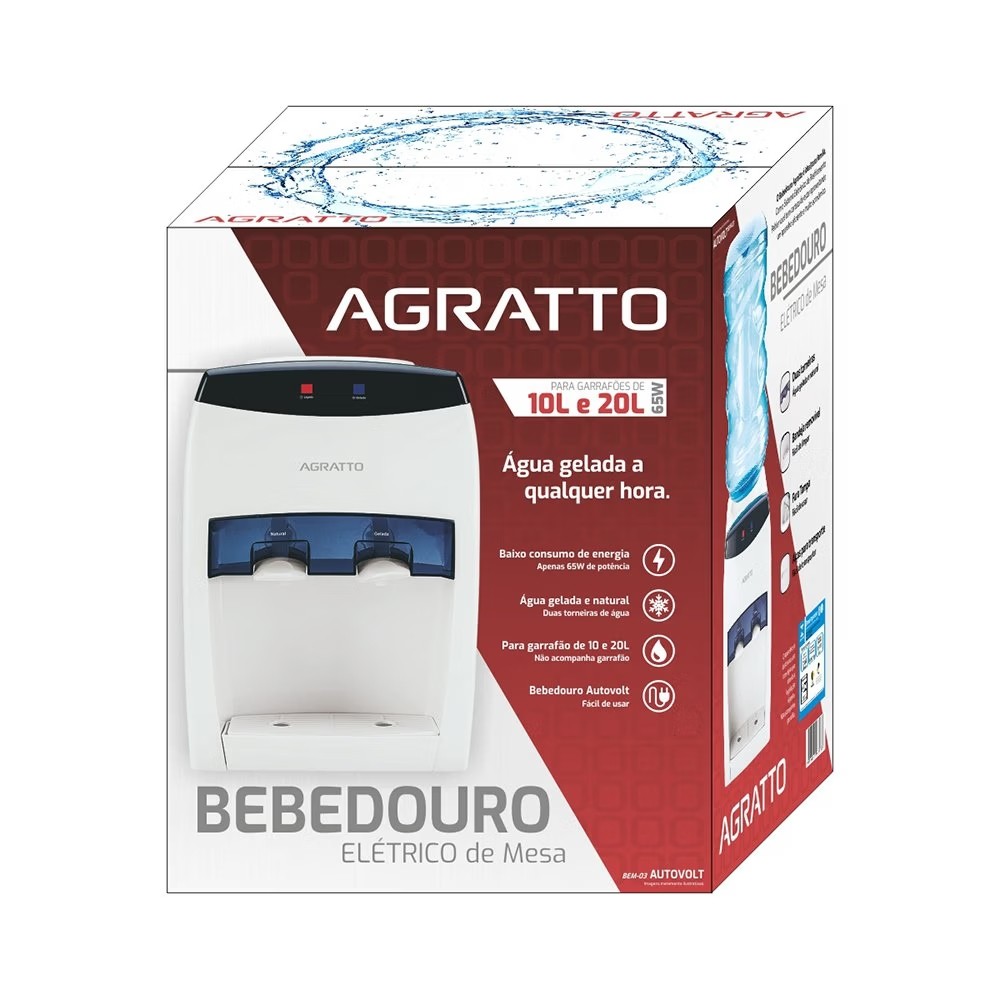 Bebedouro de Mesa Agratto Mod Bem 03 Bivolt Bebedouro de Mesa Agratto Mod Bem 03 Bivolt