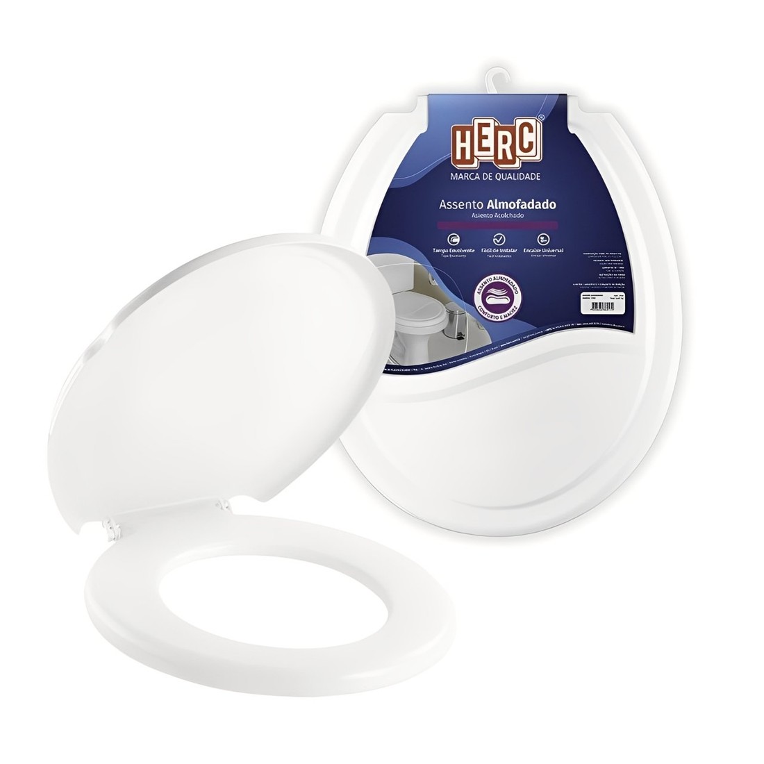 Assento Sanitário Almofadado Convencional Branco Herc Assento Sanitário Almofadado Convencional Branco Herc