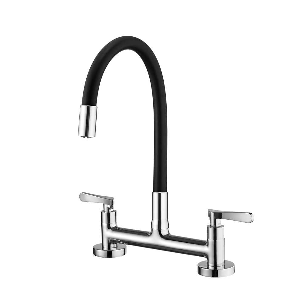 Misturador de Mesa Para Cozinha Bica Flex Preta Lorenzetti 1256 B27