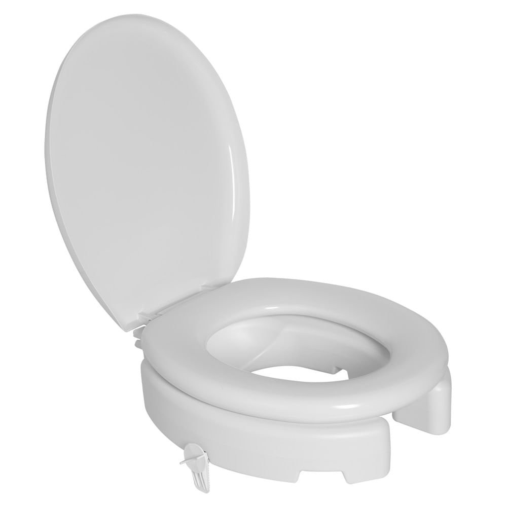 Assento Elevado 11cm Com Trava Especial Para Vaso Sanitário Astra Assento Elevado 11cm Com Trava Especial Para Vaso Sanitário Astra