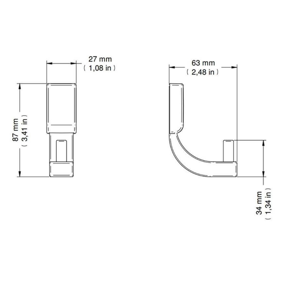 Cabide Cromado Top Docol 534306 Cabide Cromado Top Docol 534306