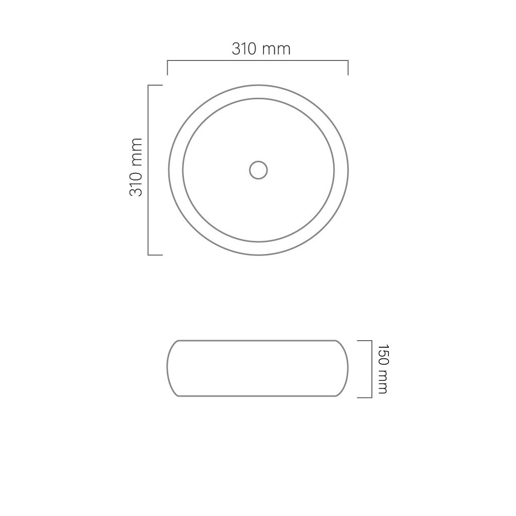 Cuba de Apoio Redonda Branca 31x15cm MP 0108 Manplex Cuba de Apoio Redonda Branca 31x15cm MP 0108 Manplex