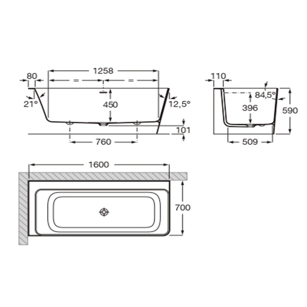 Banheira Freestanding Branca Roca Ona A248629000 Banheira Freestanding Branca Roca Ona A248629000