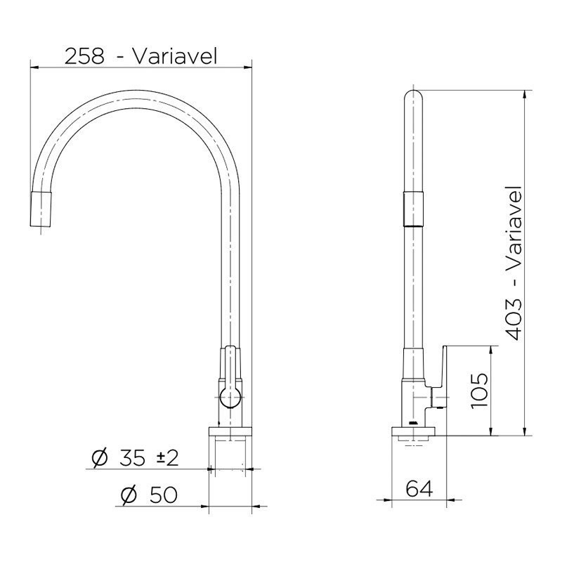 Torneira Para Cozinha Galiflex Preto/Cromado Docol 00966957 Torneira Para Cozinha Galiflex Preto/Cromado Docol 00966957