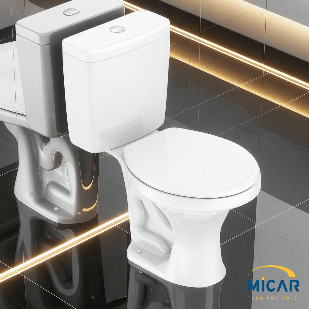 Kit Vaso Sanitário Zip Branco Com Caixa Acoplada Incepa Completo Kit Vaso Sanitário Zip Branco Com Caixa Acoplada Incepa Completo