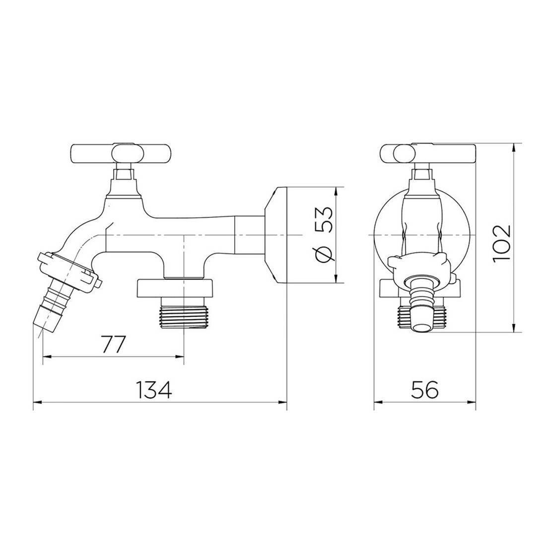 Torneira Para Tanque/Máquina Nova Pertutti Docol 1/2 e 3/4 Docol 904106